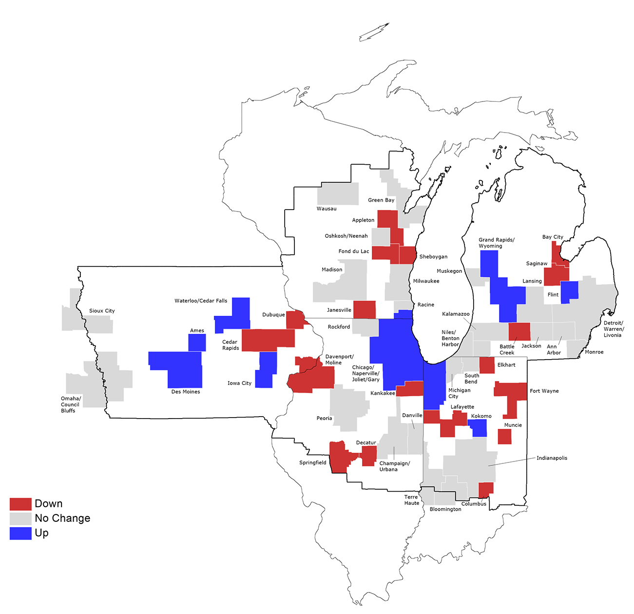 Seventh District MSA housing markets index: 2014, first quarter