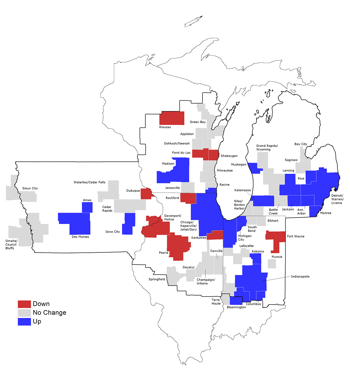 Seventh District MSA housing markets index: 2013, fourth quarter