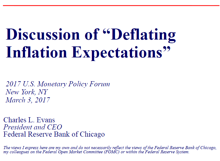 cover of dscussion of deflating inflation expections